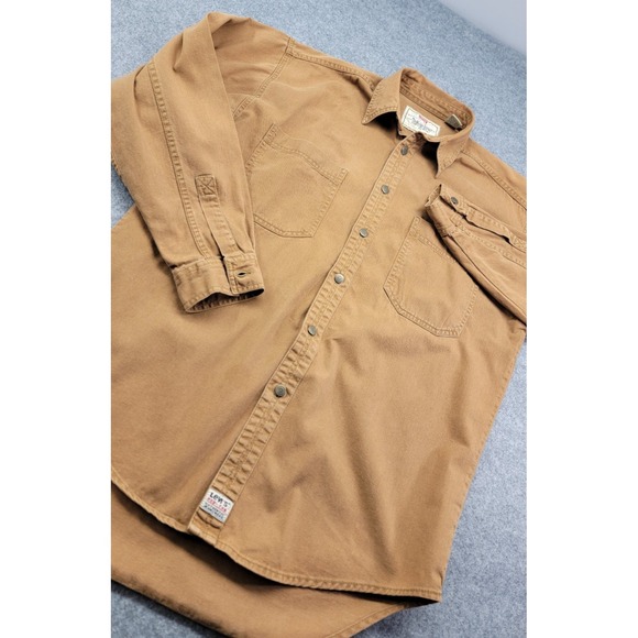 Levi's Other - Vintage 90s Levi's Men's Red Tab Duck Canvas Long Sleeve Work Shirt Brown Medium
